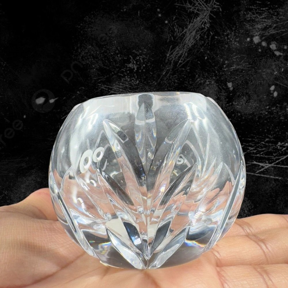 Vintage Miller Rogaska Clear Round Votive Candle Holder Ashtray Bowl‎ Signed